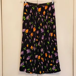 One Hanes Place I Multi Floral Challis Skirt I 2000s